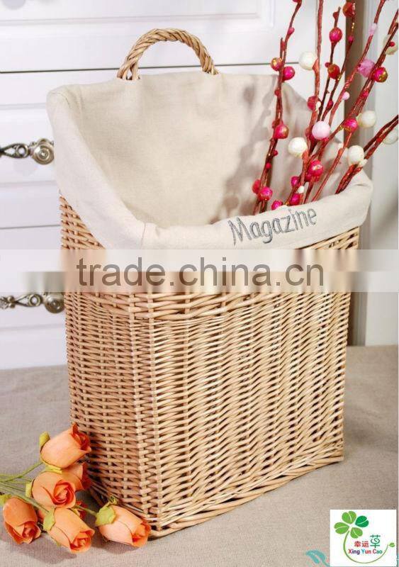 Household receive basket Hand woven wood chip basket