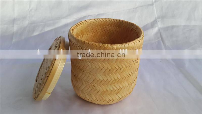 New Bamboo weave Casket with lid M in funeral product