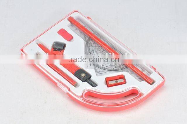9PC STATIONERY SET in Portable Transparent Plastic Box STATIONERY