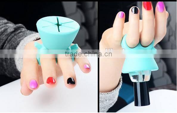 Popular soft silicone nail art tools finger cots holder