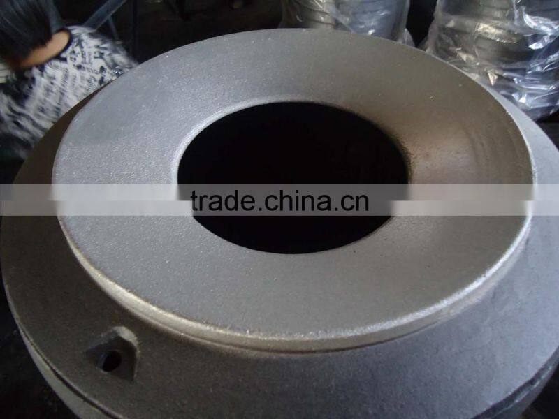 outdoor dustbin, standing trash can, cast iron