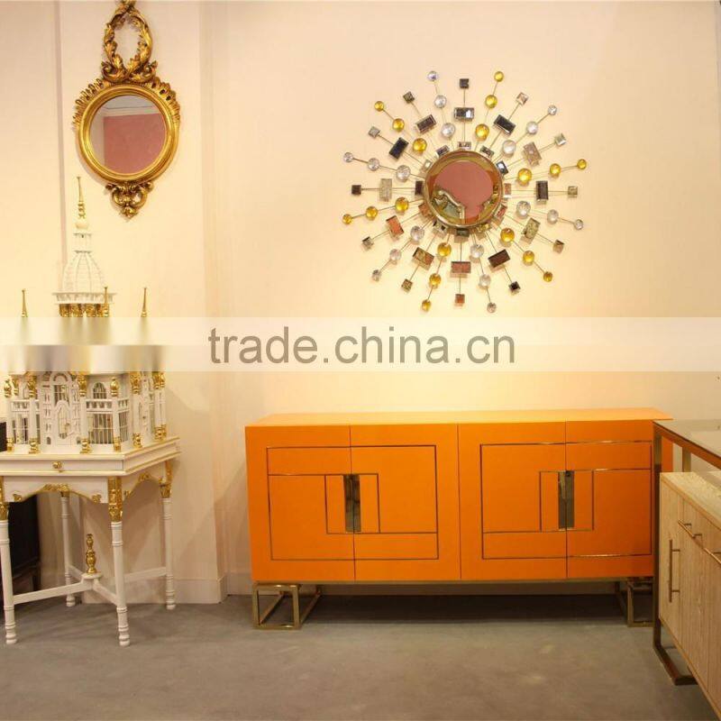 Stainless Steel Corner Wall Decorative Mirror Cabinet