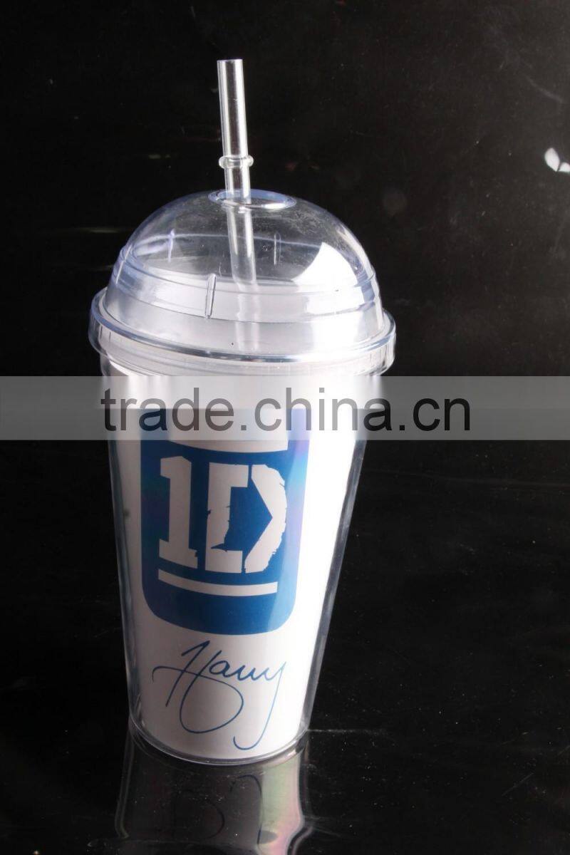 Clear Dome Lid Tumbler Double Wall