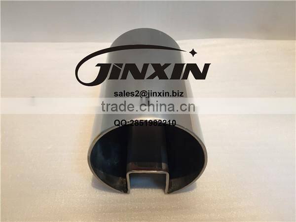 Single or double groove 304 316 decorative stainless steel slot pipe and tube(YK-9352)