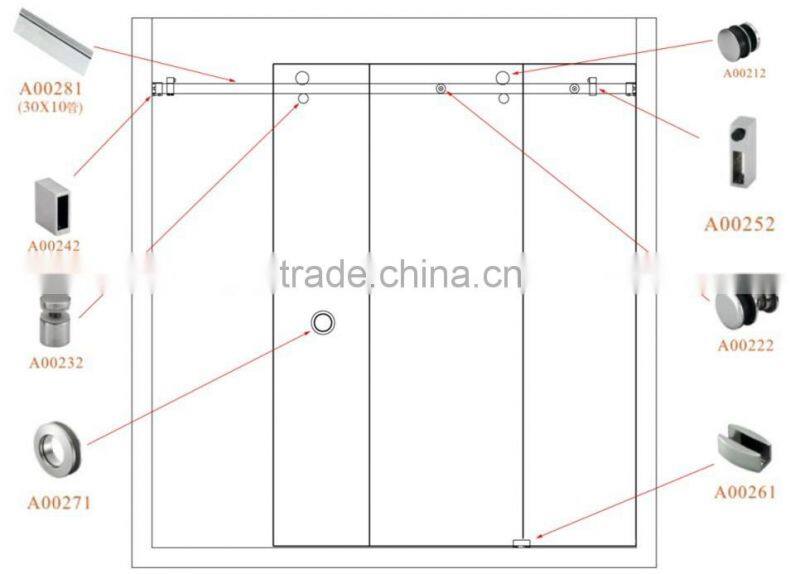 Guangzhou JINXIN Standard Sliding Glass Door Size