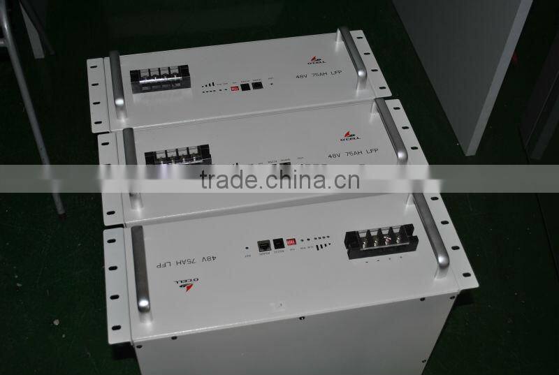 4 U rack 48v 75ah LiFePO4 battery for telecom back up power/UPS