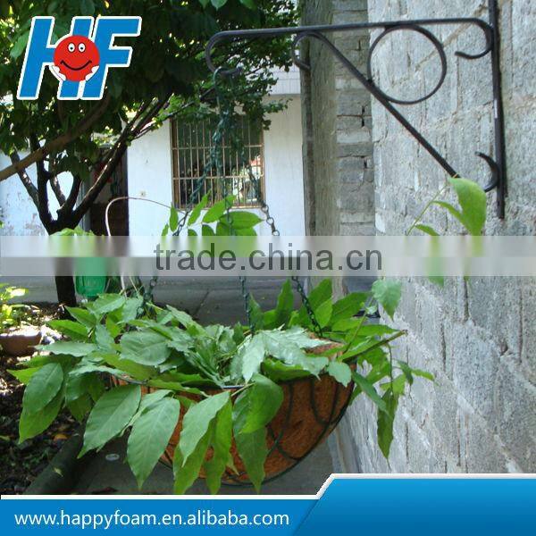 flower hanging basket planter with coconut