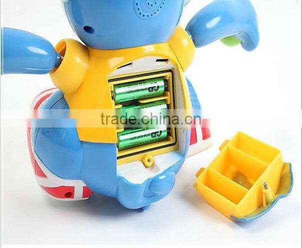 2015 guangdong oem manufacture new hot walking talking plastic animal toys with sound and music for babys