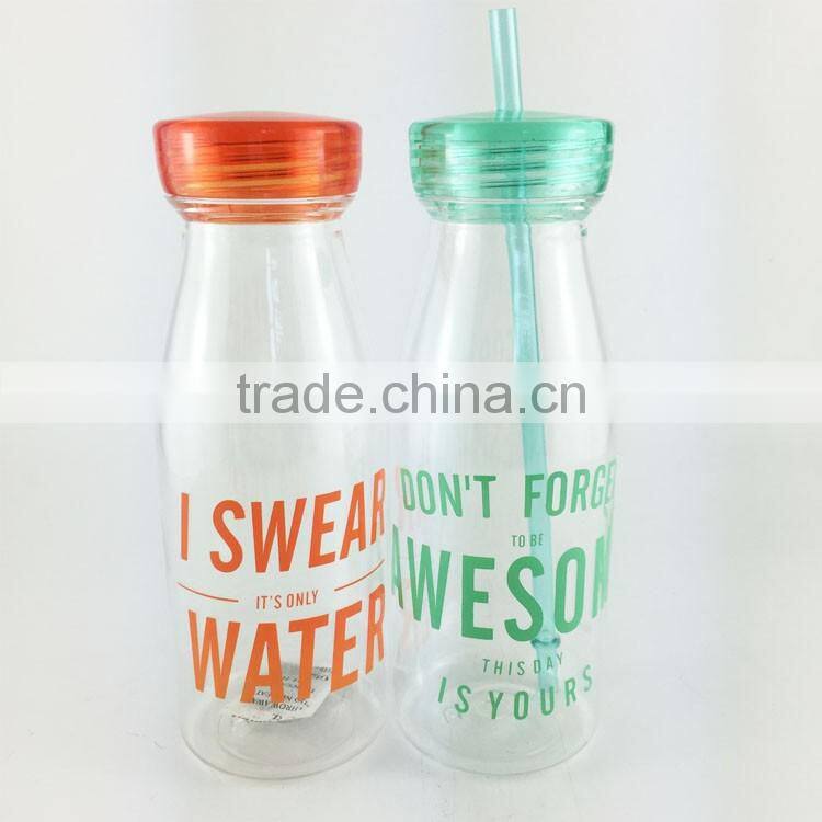 2017 drinking bottle HOT sale straw bottle