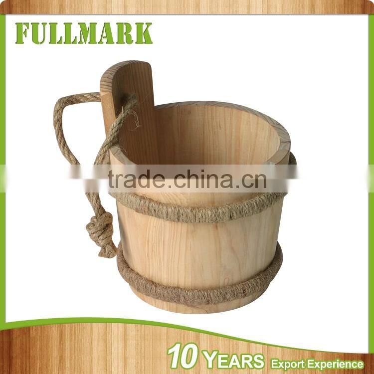 Custom make of wood elegant wooden bucket