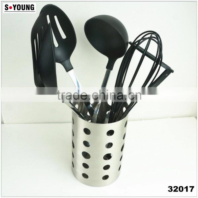 32017 7PCS NYLON KITCHEN TOOLS WITH S/S STAND