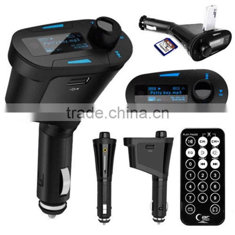 2016 hot MP3 Player Wireless FM Transmitter Modulator Car Kit&USB SD MMC LCD Remote