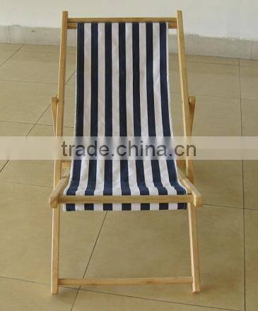 2017 Qingdao inflatable folding slat wooden beach chair