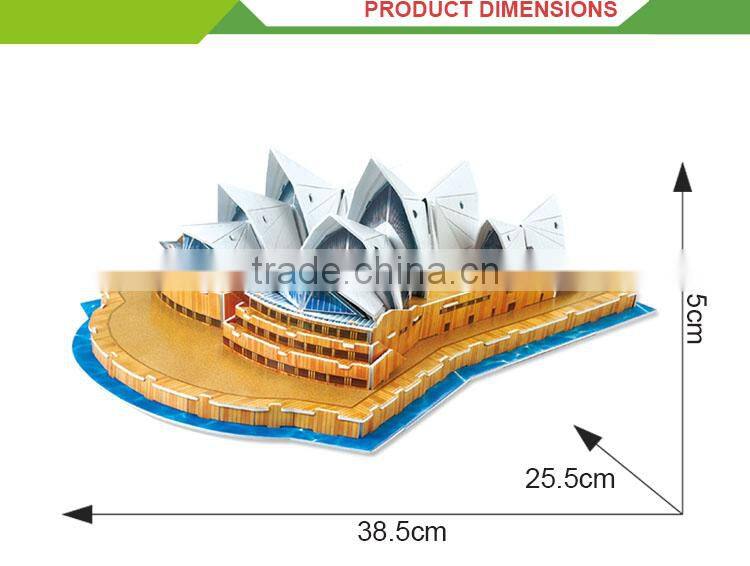 Funny intelligence set famous building blocks 3d puzzle diy toy