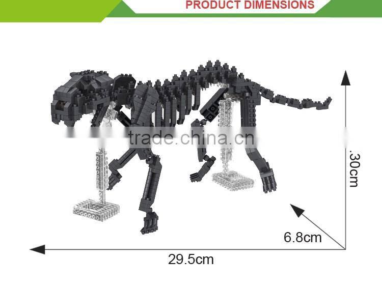Best selling DIY toys building blocks skeleton model dinosaur puzzle