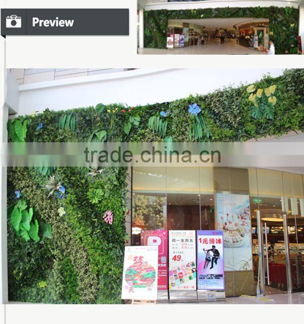 New artificial vertical garden fake green plant wall for indoor and outdoor decor