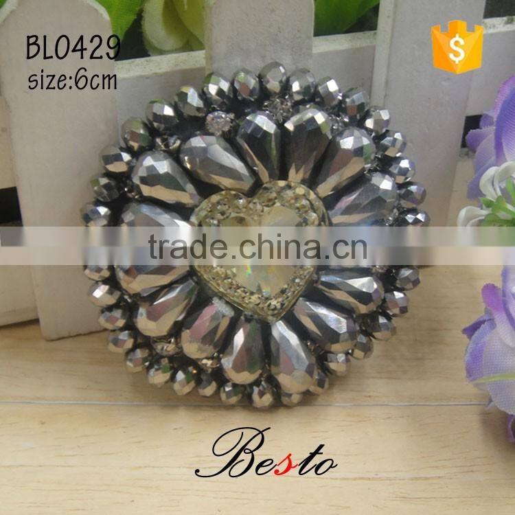 6CM China factory direct lady accessory bead rhinestone applique