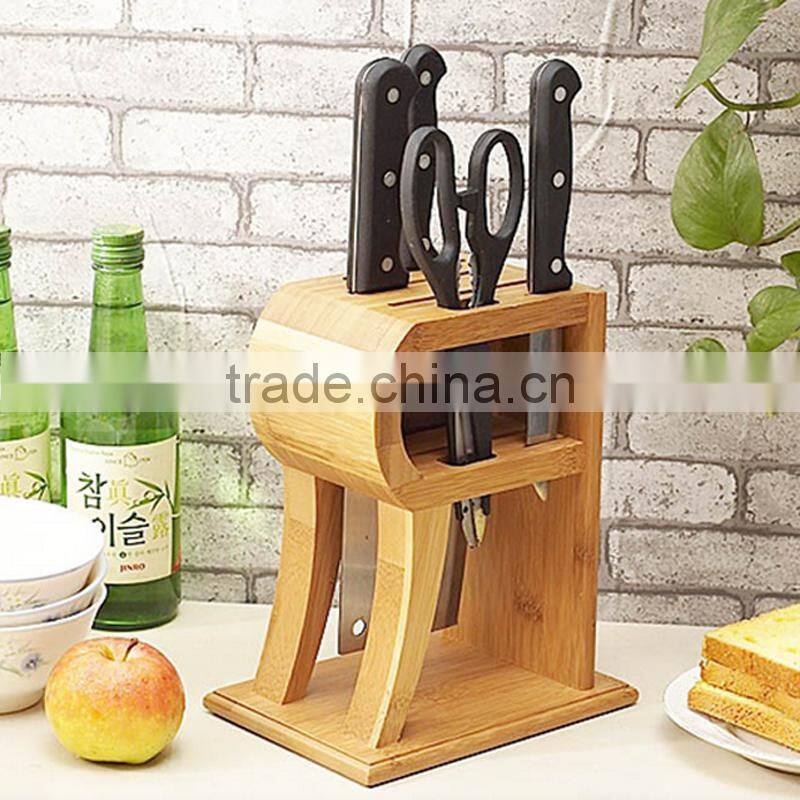 Aonong Customizable Bamboo Knife Storage Block/Knifves Holder /Rack