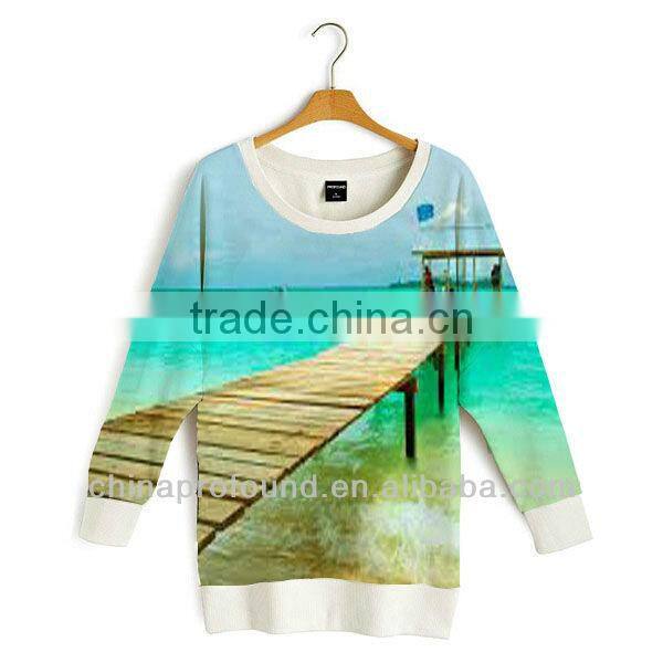 Women vivid digital printing clothing for autumn and winter
