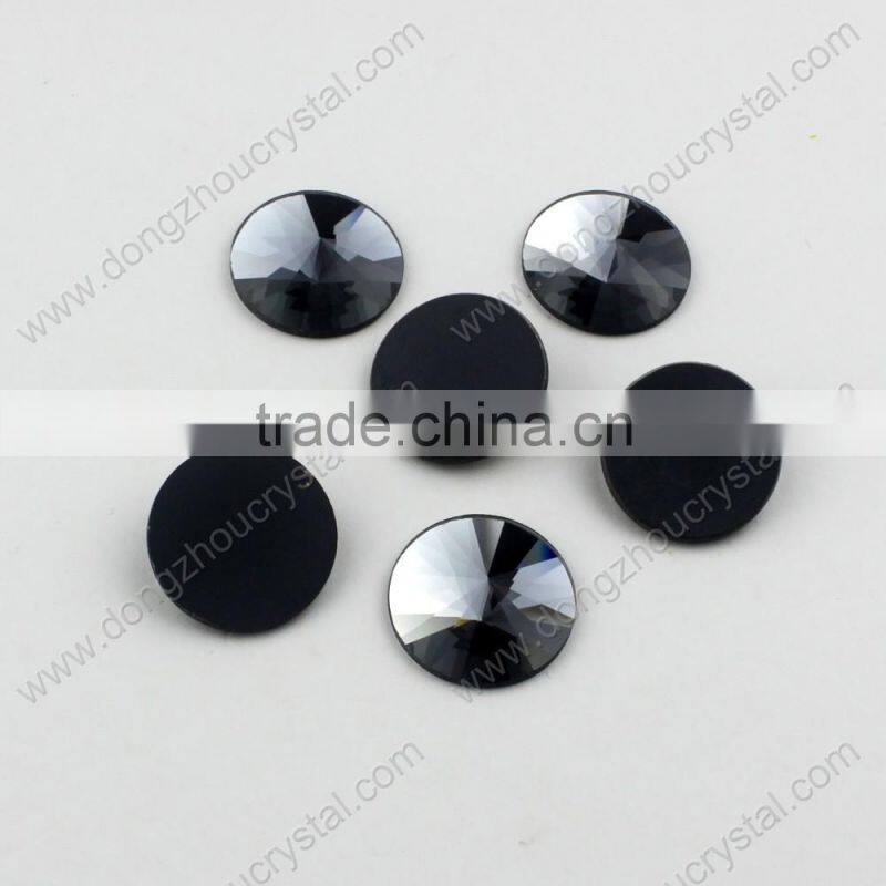 DZ-1041 round flat back glass stones for clothing