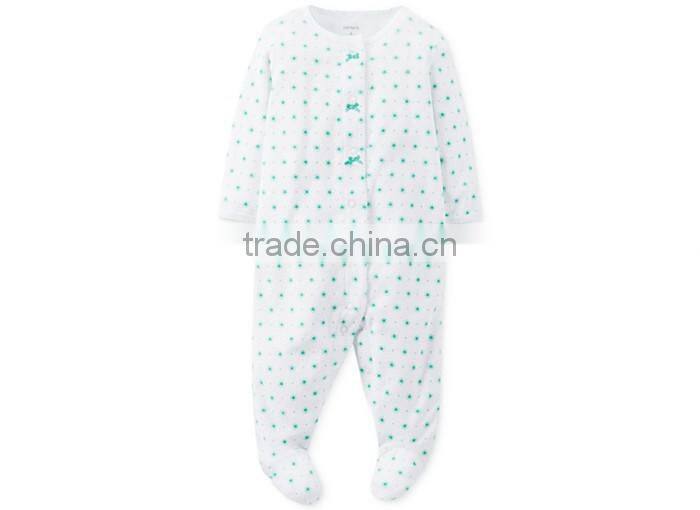 New Kids Pajamas Toddler Girls Polka-Dot One-Piece Footed Coveralls
