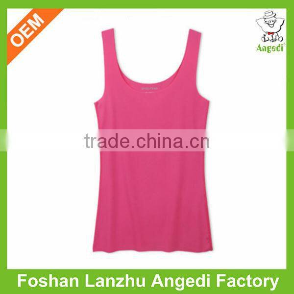 100% cotton ladies gym vest blank tank top custom made slim fit