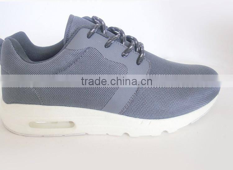 Factory supply grey mens air cushion sport shoes