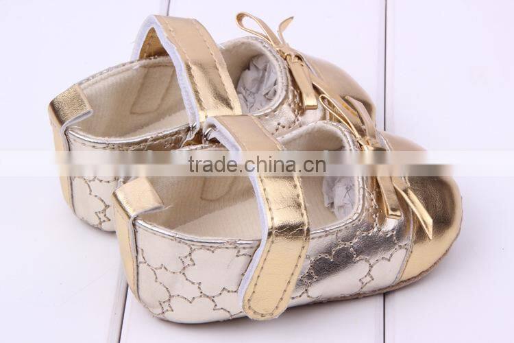 baby sliver PU leather shoes 2014 New Arrival baby shoe kids shoes wholesale