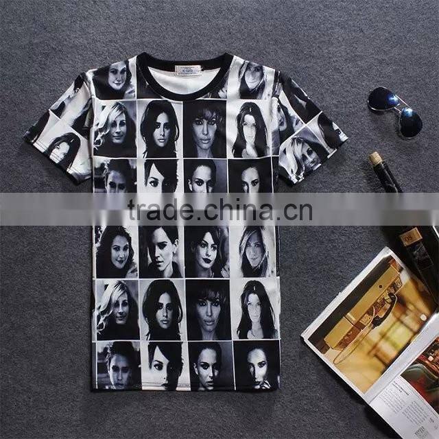 2016 brand clothes fresh from Europe and America Top hot men casual tshirt 3d clown Print Tee Tops 50 design