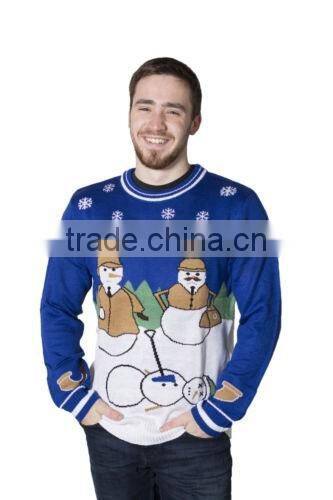 hot selling Christmas clothes men woolen sweater designs long sleeve pullover