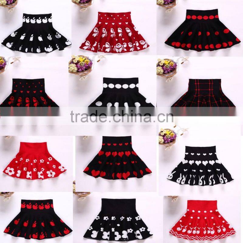 Fashion design girls winter black pleated school uniform mini skirts