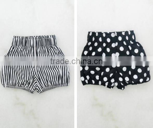 Wholesale Children's Boutique Clothing Stripes Polka Dots Pattern Baby Shorts