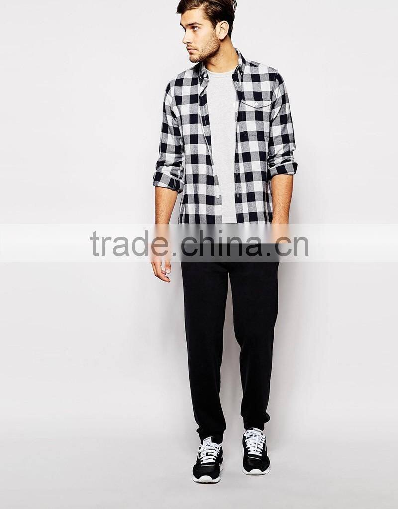 plain black Varsity Fitted Joggers blank