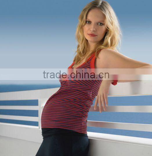 High quality comfortable 100%Cotton plain color pregnant lady dress