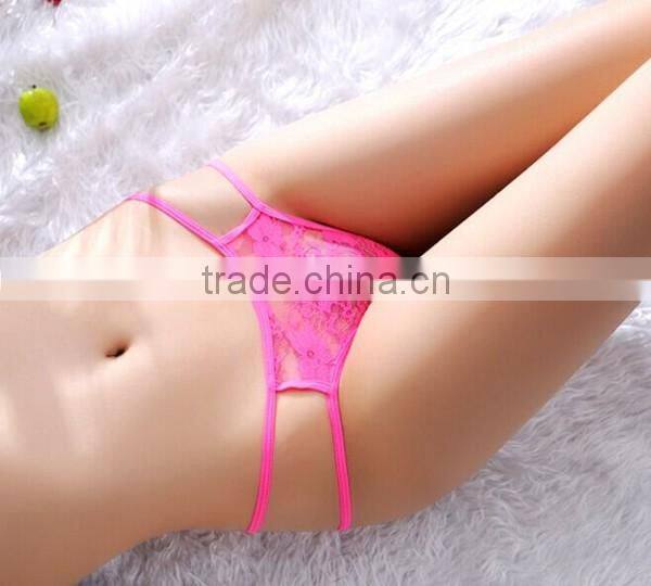 Sexy Women Lace Solid G-String V-String Underwear Ladies Briefs Lingerie