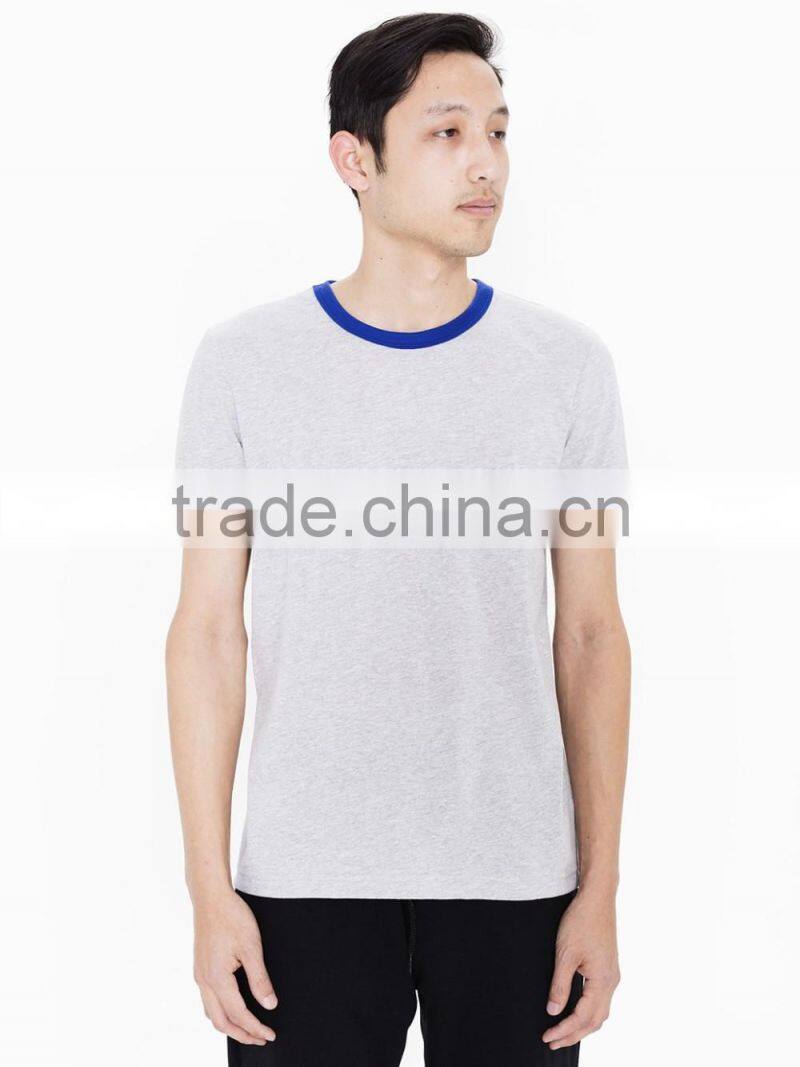latest fashion young man ringer tee cotton ringer tee design for man
