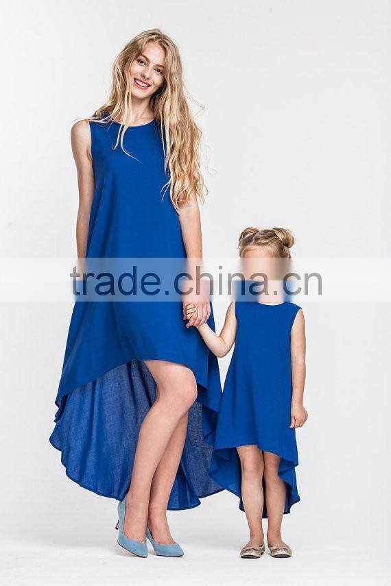 Chiffon New Style Matching Mother And Me Dresses Maxi Long Frock Design Child Dress