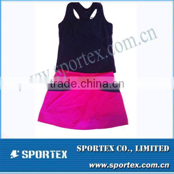 2015 New Design Athletic Contrast Color Women Golf Apparel MZ0103
