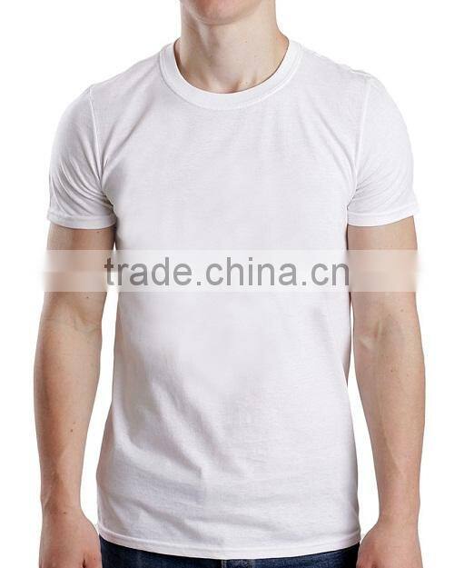 2014 New Design blank white 100 percent cotton t shirt