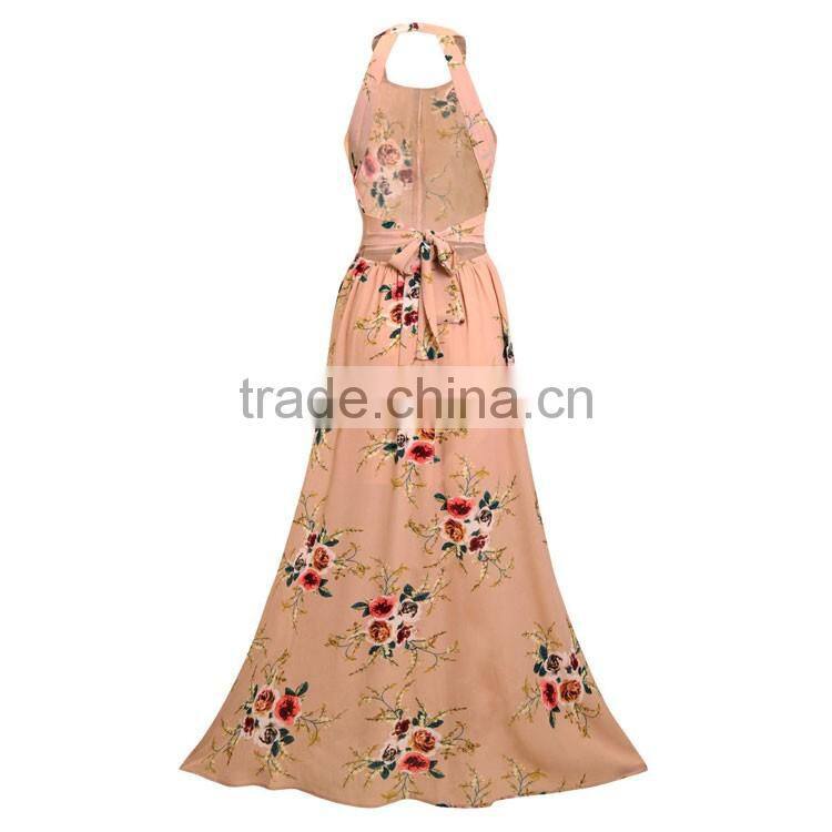 Lady Sexy Split Dress Floral Off Shoulder Party Maxi Dress