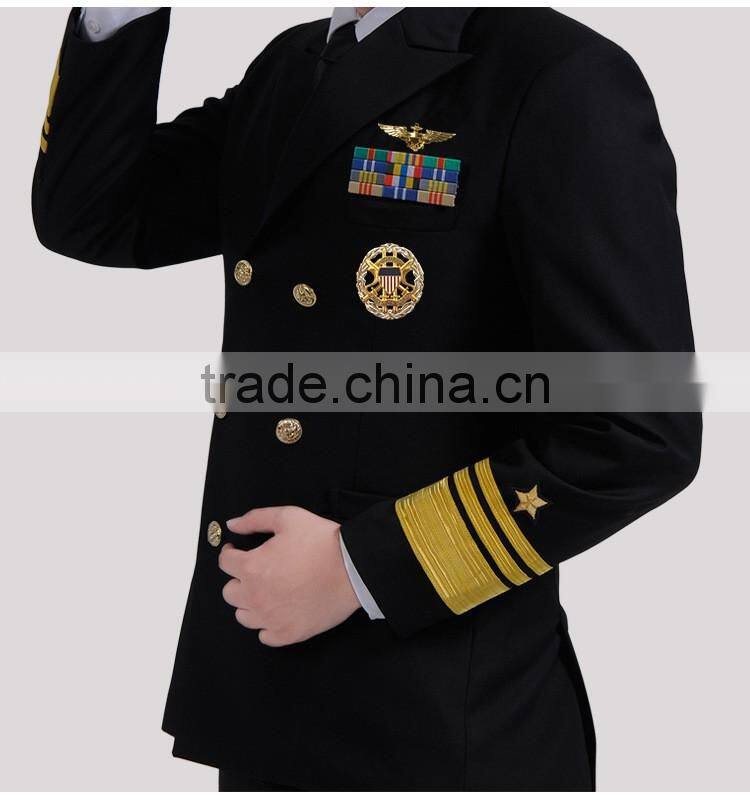Juqian High Grade Man Flight Army Airline Pilot Uniform Custom Wholesale