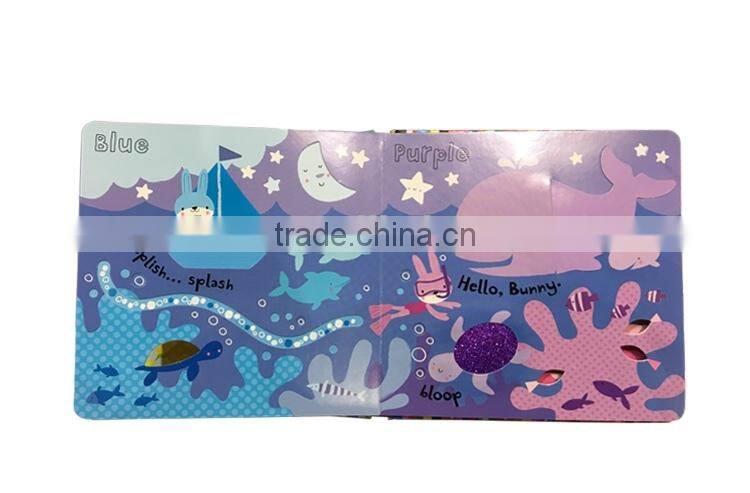 Children touching and feeling book 4C/4C card book customizable education book