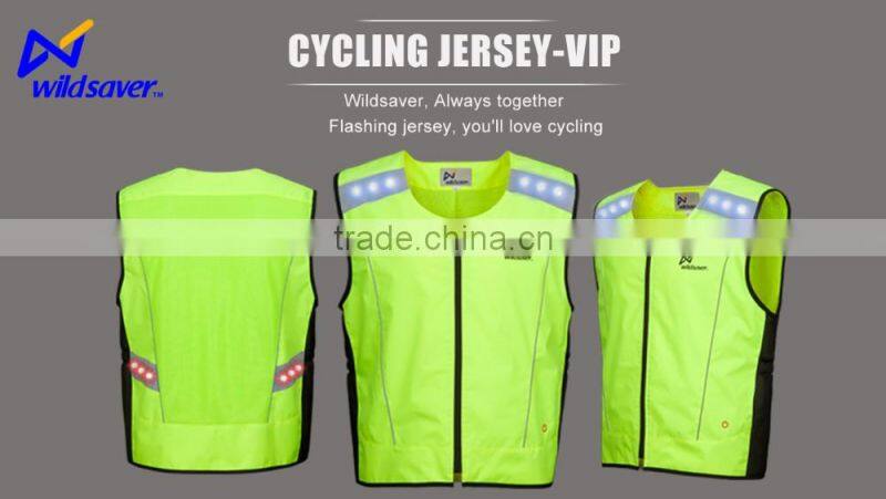 LED mesh cool night sports walking cycling reflective safety hi vis vest