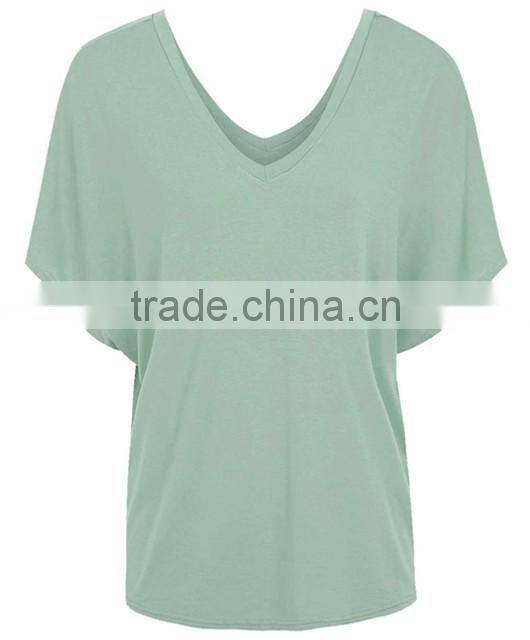 Custom plain women batwing t-shirt