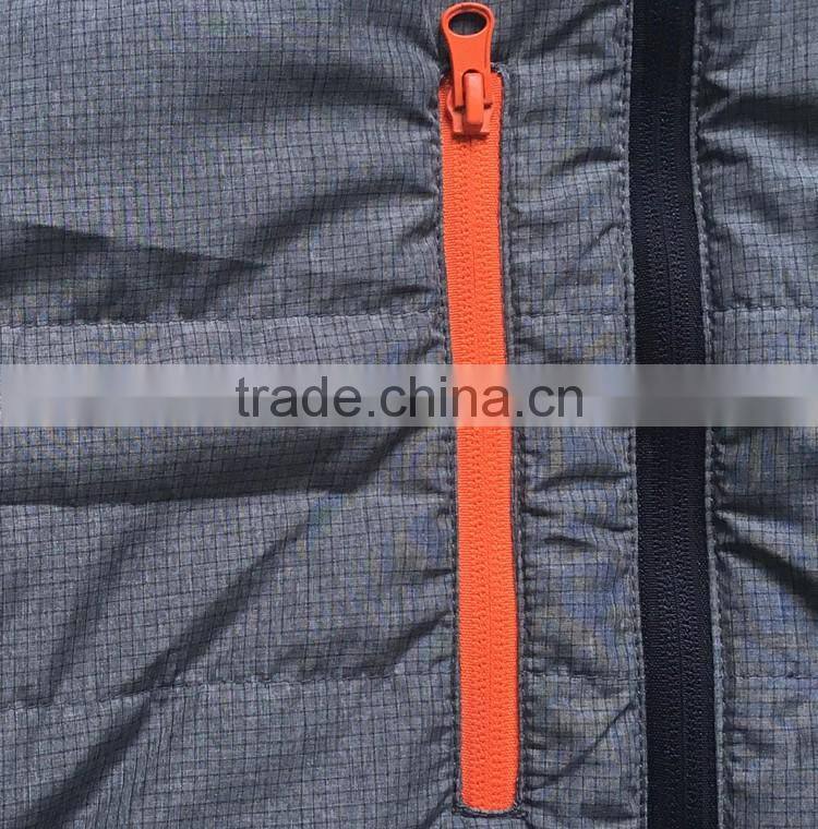 Light duck down padded winter tartan safety vest