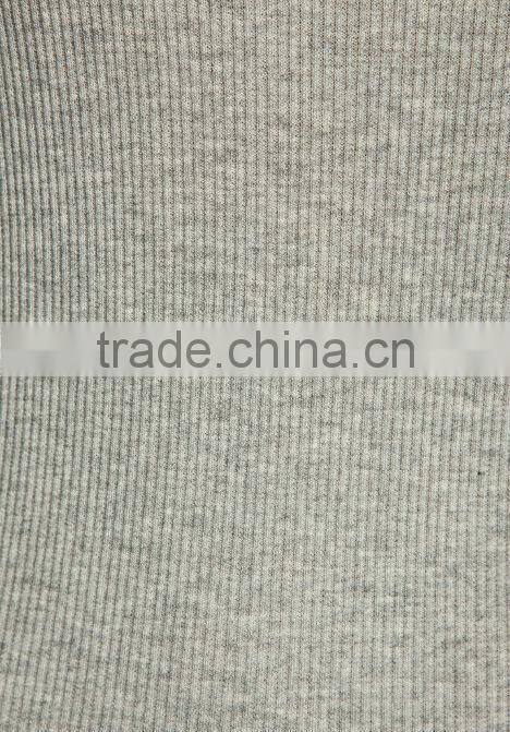 97% rayon 3% spandex melange rib slim fit blank t-shirt