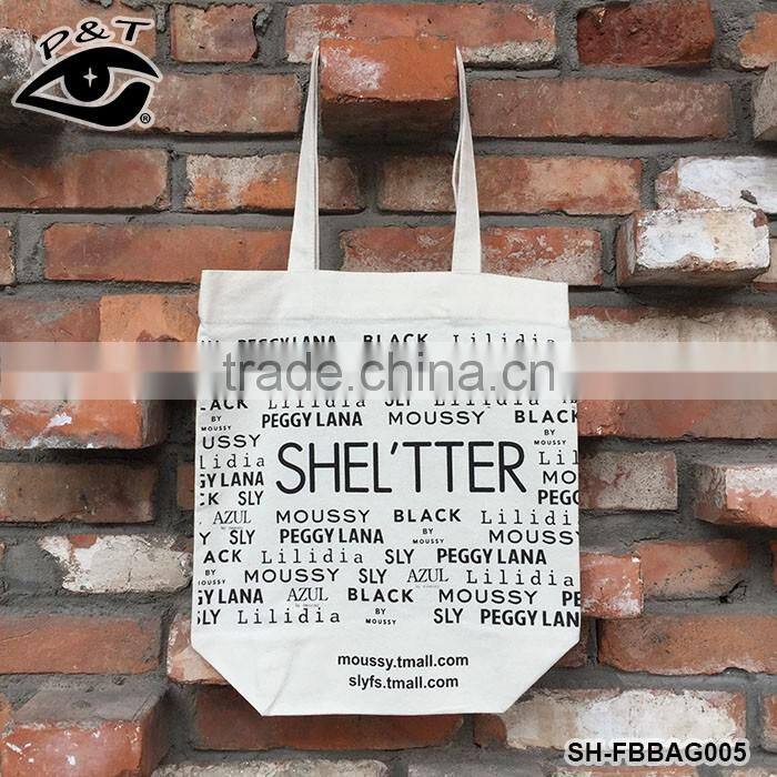 2017 Canvas Letter design monogram fashion printing tote bag for shopping