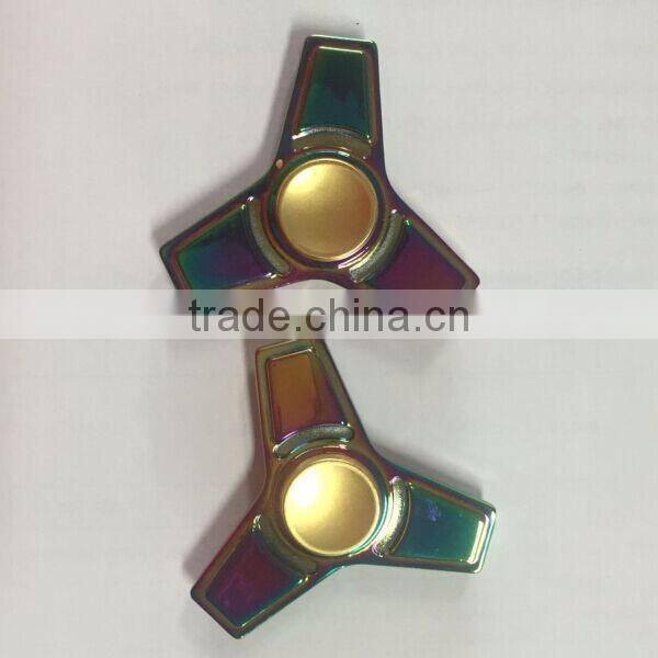 Rainbow zinc alloy finger spinner