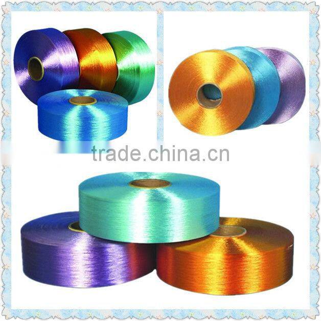 dope dyed Polyester yarn POY uesd in silk textile industry