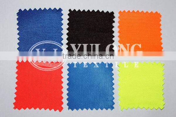 wholesale tc cotton polyester high tear strength EN20471 fluorescent orange textile fabric for protective workwear